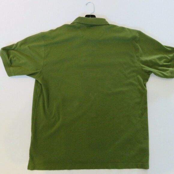 IZOD Golf Polo Shirt Olive Green 100% Heavyweight Cotton Logo Men's Large - Picture 4 of 7